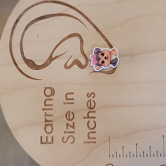 YORKIE GIRL Stud Earrings - Picture 4 of 6